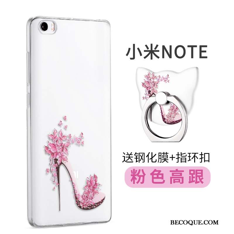 Mi Note Coque Rose Silicone Petit Tendance Incassable Fluide Doux