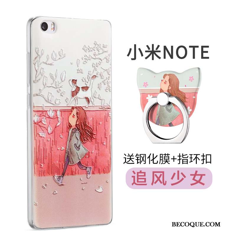 Mi Note Coque Rose Silicone Petit Tendance Incassable Fluide Doux