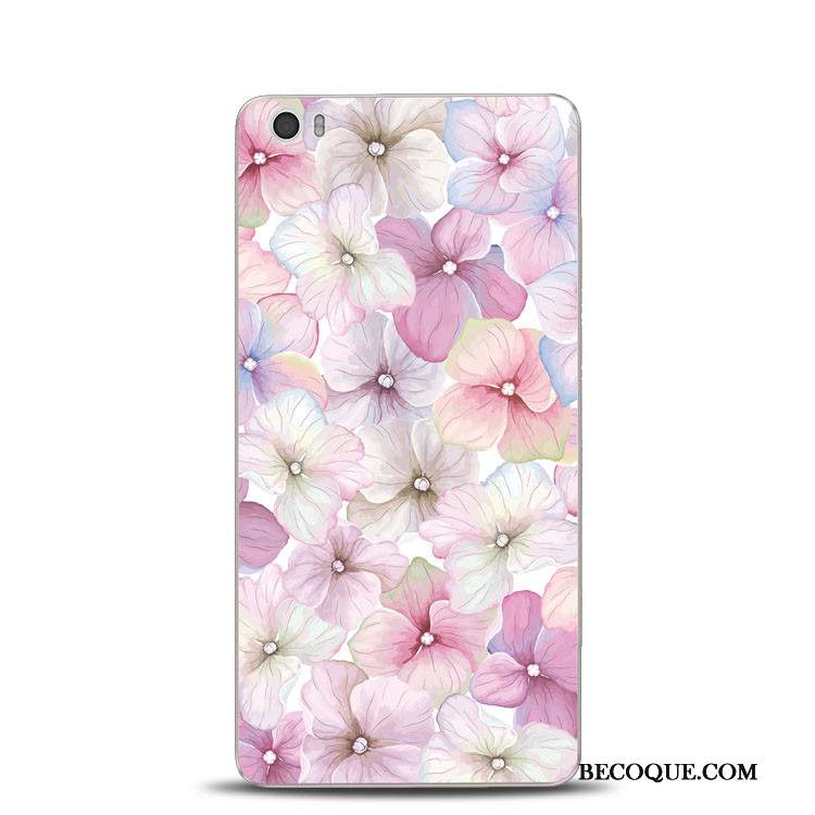 Mi Note Coque Silicone Support Multicolore Petit Fleur