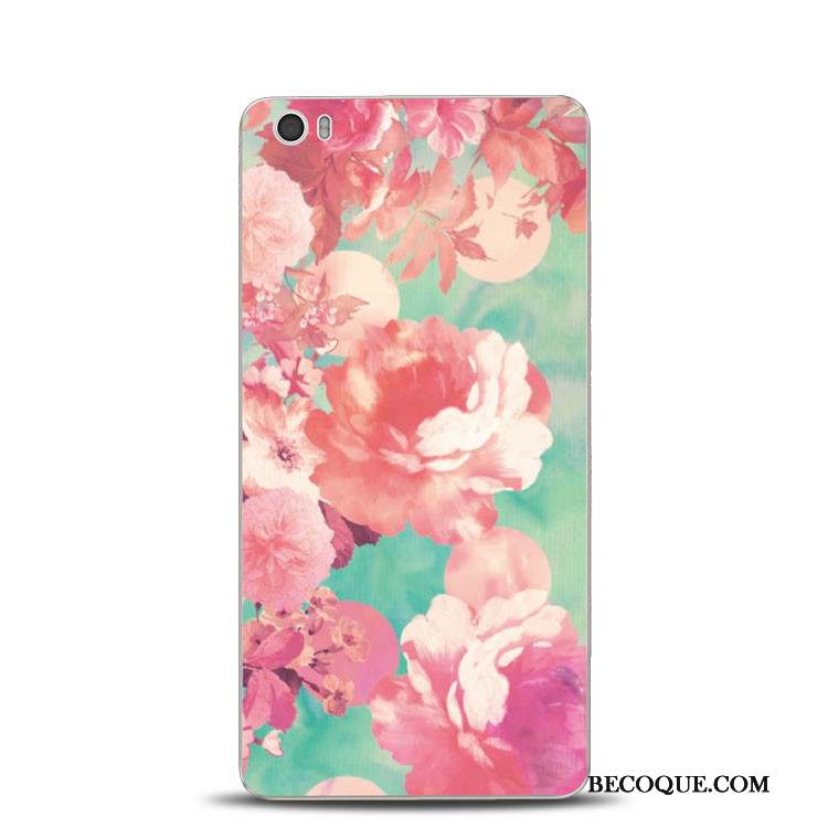 Mi Note Coque Silicone Support Multicolore Petit Fleur