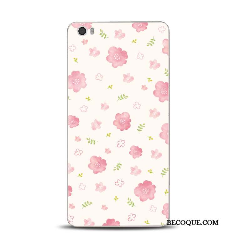 Mi Note Rose Fluide Doux Vert Support Coque Gaufrage