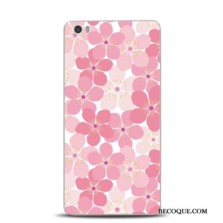 Mi Note Rose Fluide Doux Vert Support Coque Gaufrage