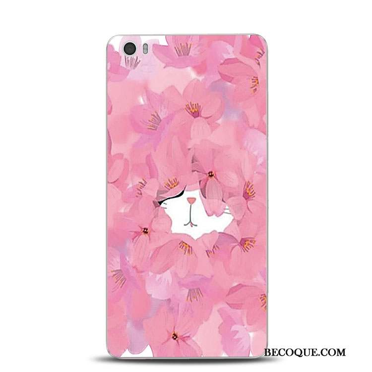 Mi Note Rose Fluide Doux Vert Support Coque Gaufrage