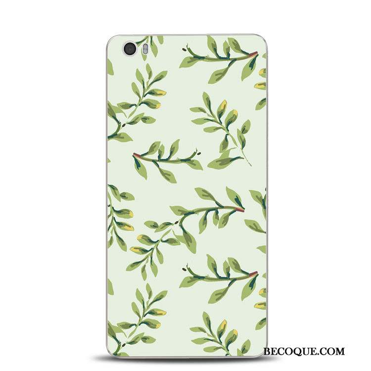 Mi Note Rose Fluide Doux Vert Support Coque Gaufrage