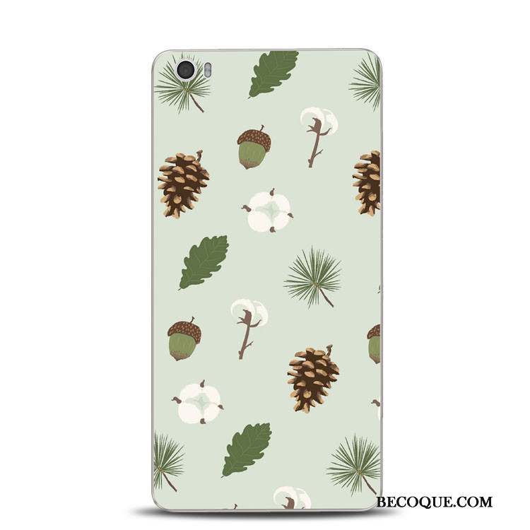 Mi Note Rose Fluide Doux Vert Support Coque Gaufrage