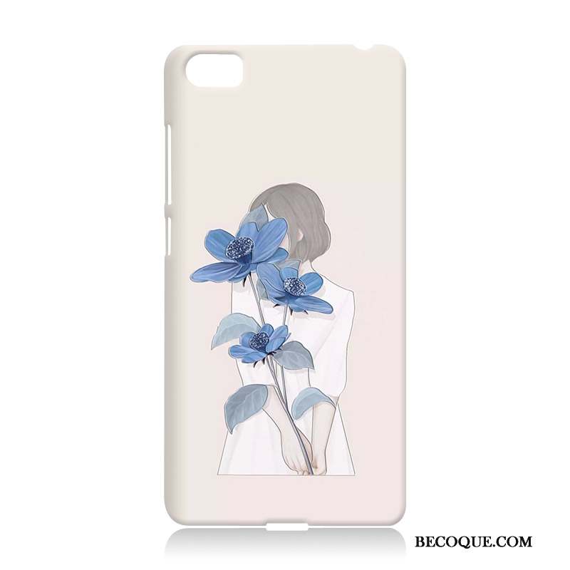 Mi Note Silicone Coque De Téléphone Bleu Gaufrage Dessin Animé Protection