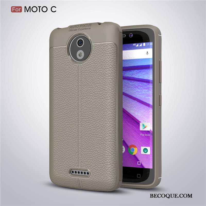 Moto C Coque Bleu Créatif Étui Modèle Fleurie De Téléphone