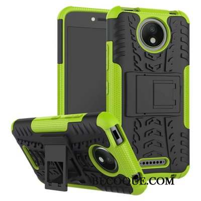 Moto C Coque Fluide Doux Tout Compris Étui Incassable Vert Tendance