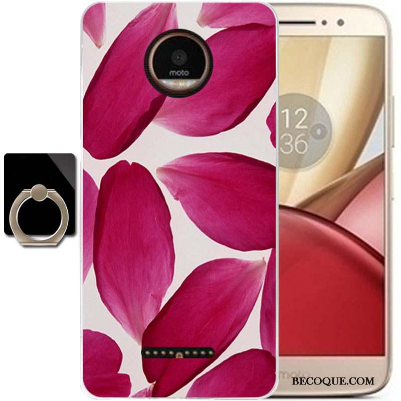 Moto C Coque Incassable Violet Transparent Tout Compris Silicone Charmant