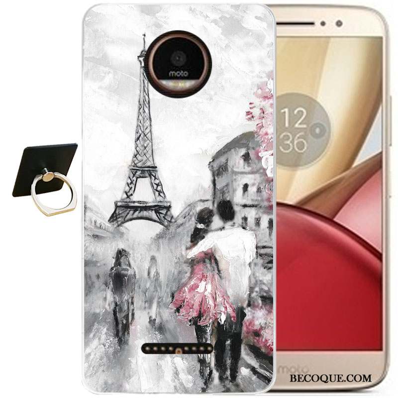 Moto C Coque Tout Compris Fluide Doux Protection Transparent Silicone Bleu Clair