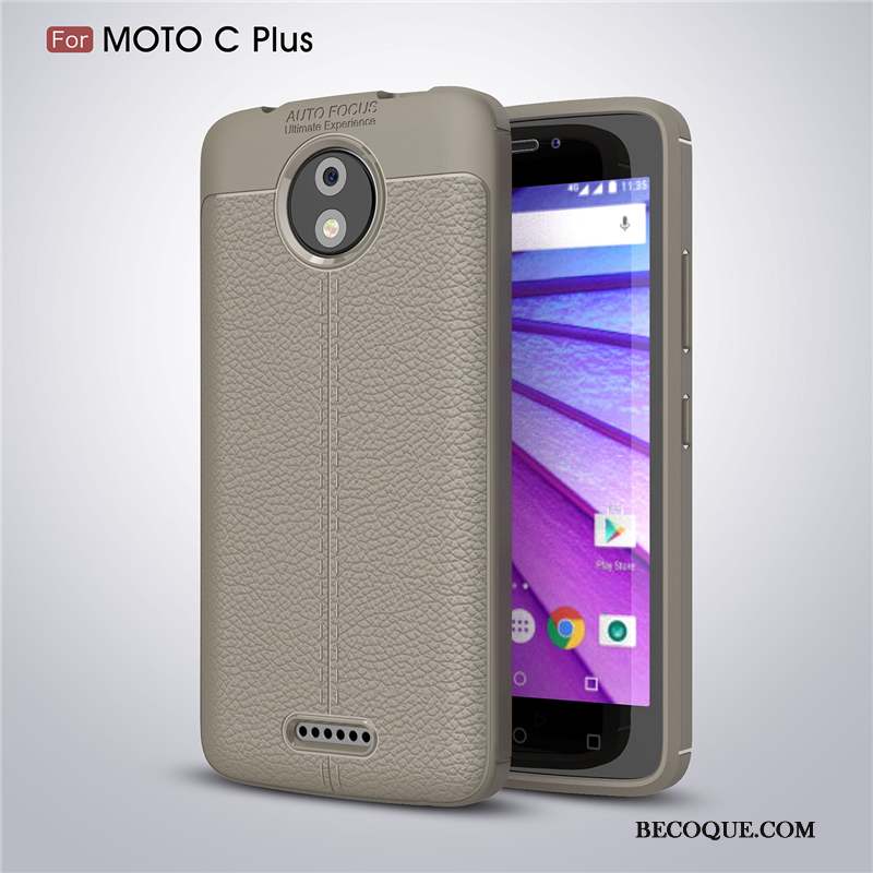 Moto C Plus Coque De Téléphone Protection Étui Modèle Fleurie Incassable Noir