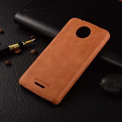 Moto C Plus Très Mince Vent Coque De Téléphone Étui Cuir Véritable Protection