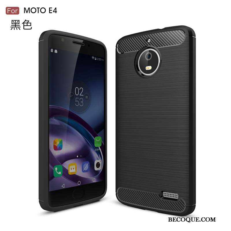 Moto E4 Coque Rouge Étui Incassable Fluide Doux Silicone Protection