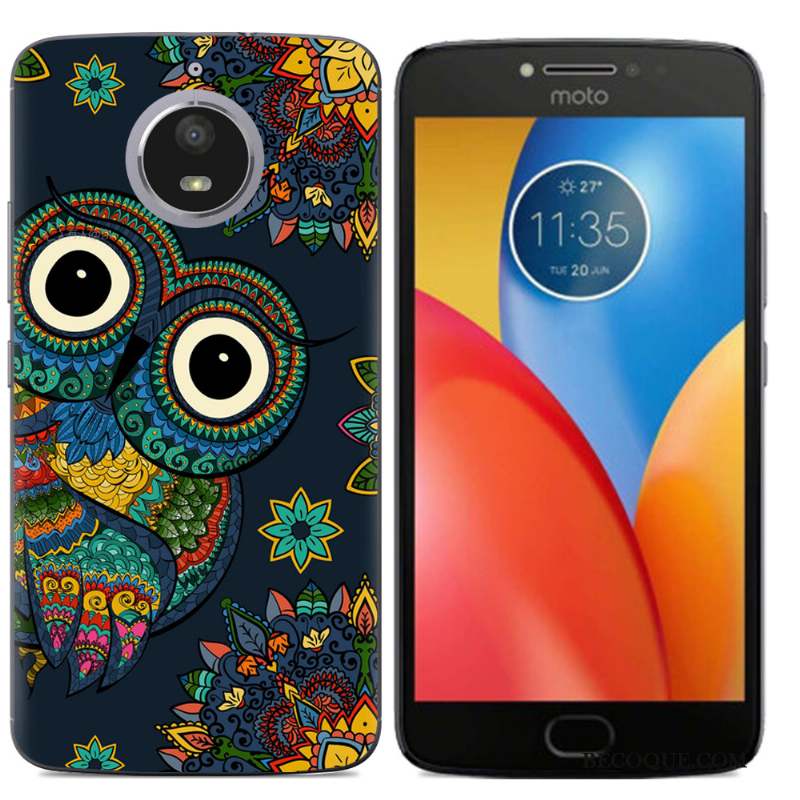 Moto E4 Plus Multicolore Modèle Fleurie Coque De Téléphone Étui Support Protection