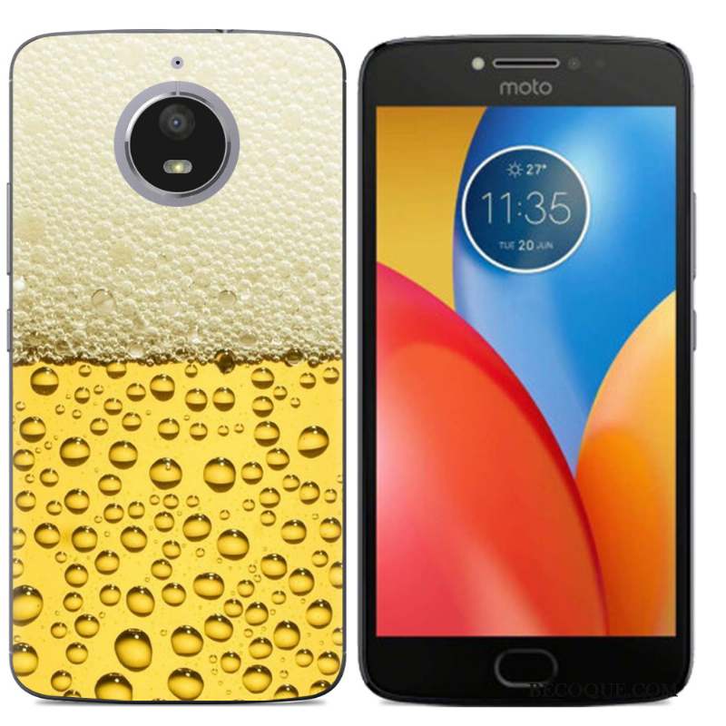 Moto E4 Plus Multicolore Téléphone Portable Fluide Doux Coque Peinture Créatif