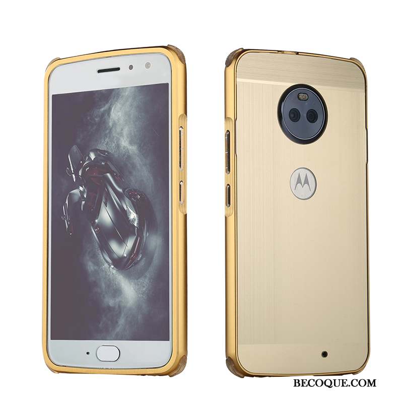 Moto E4 Plus Or Rose Téléphone Portable Coque Protection Ruban Métal