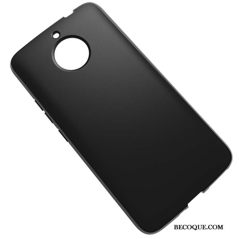 Moto E4 Plus Étui Délavé En Daim Téléphone Portable Protection Coque Noir