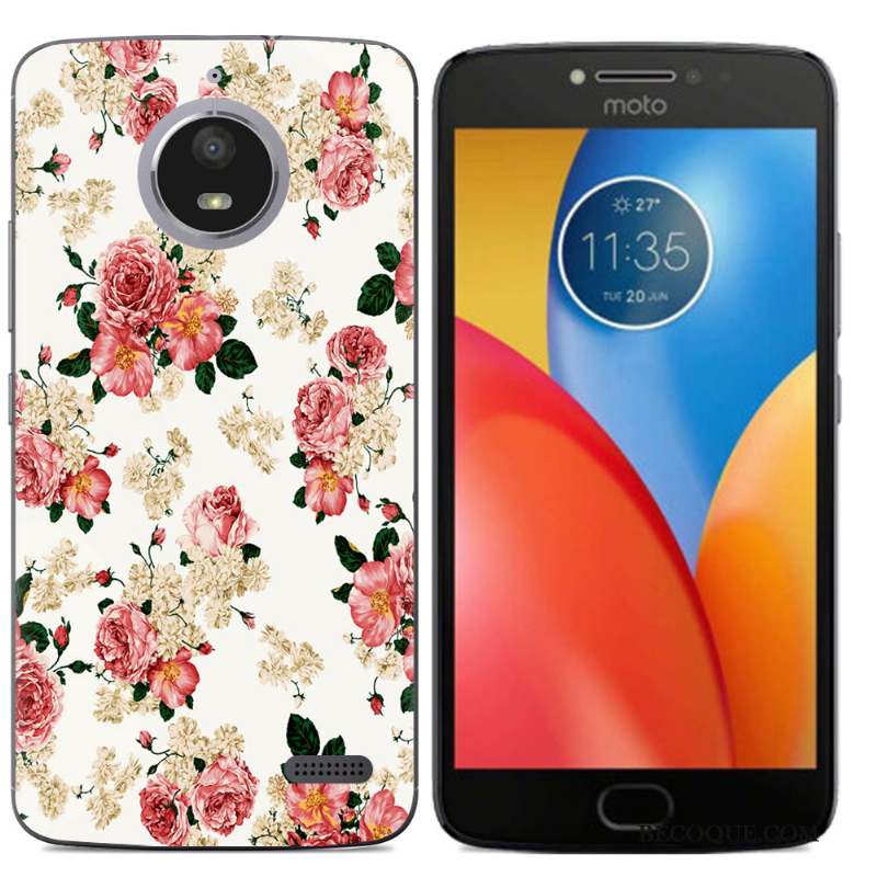 Moto E4 Tout Compris Créatif Coque Dessin Animé Téléphone Portable Peinture