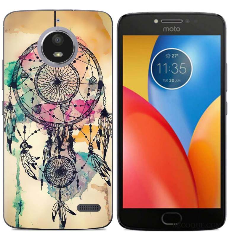 Moto E4 Tout Compris Créatif Coque Dessin Animé Téléphone Portable Peinture