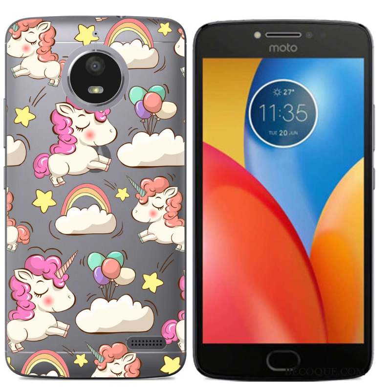 Moto E4 Tout Compris Créatif Coque Dessin Animé Téléphone Portable Peinture