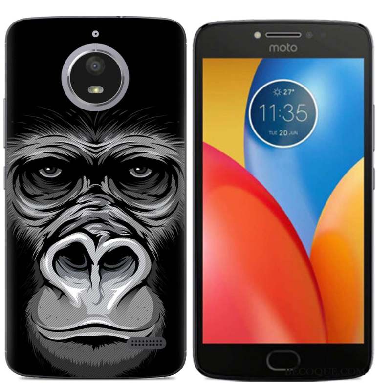 Moto E4 Tout Compris Créatif Coque Dessin Animé Téléphone Portable Peinture