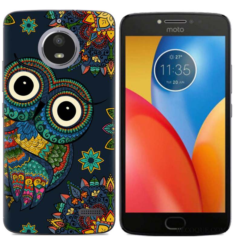 Moto E4 Tout Compris Créatif Coque Dessin Animé Téléphone Portable Peinture