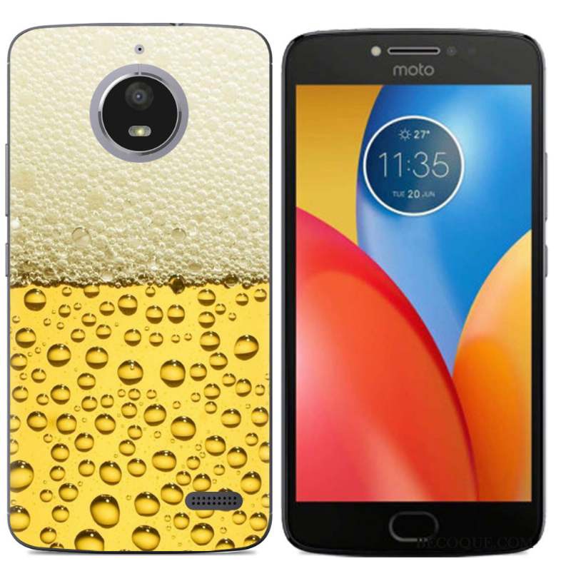 Moto E4 Tout Compris Créatif Coque Dessin Animé Téléphone Portable Peinture