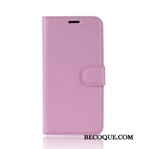 Moto E6 Plus Bleu Simple Litchi Protection Coque De Téléphone Business