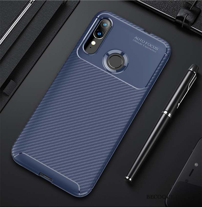 Moto E6 Plus Coque De Téléphone Business Mince Tout Compris Bleu Fluide Doux