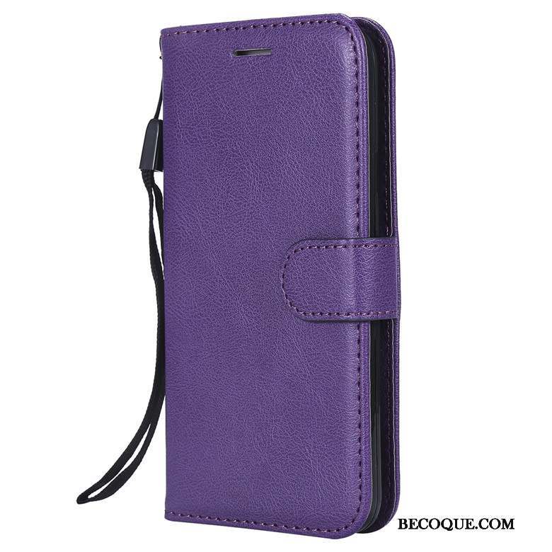 Moto E6 Plus Coque De Téléphone Couleur Unie Protection Violet Tout Compris Fluide Doux