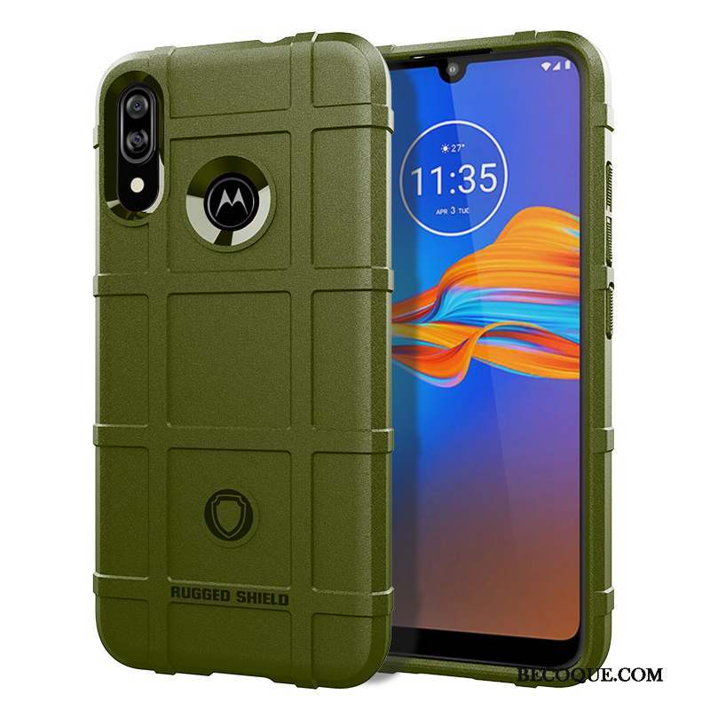 Moto E6 Plus Coque Silicone Pu Fluide Doux Étui Noir Protection