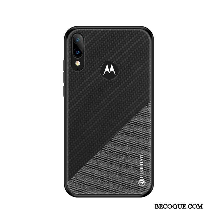 Moto E6 Plus Tissu Coque De Téléphone Toile Incassable Tout Compris Étui