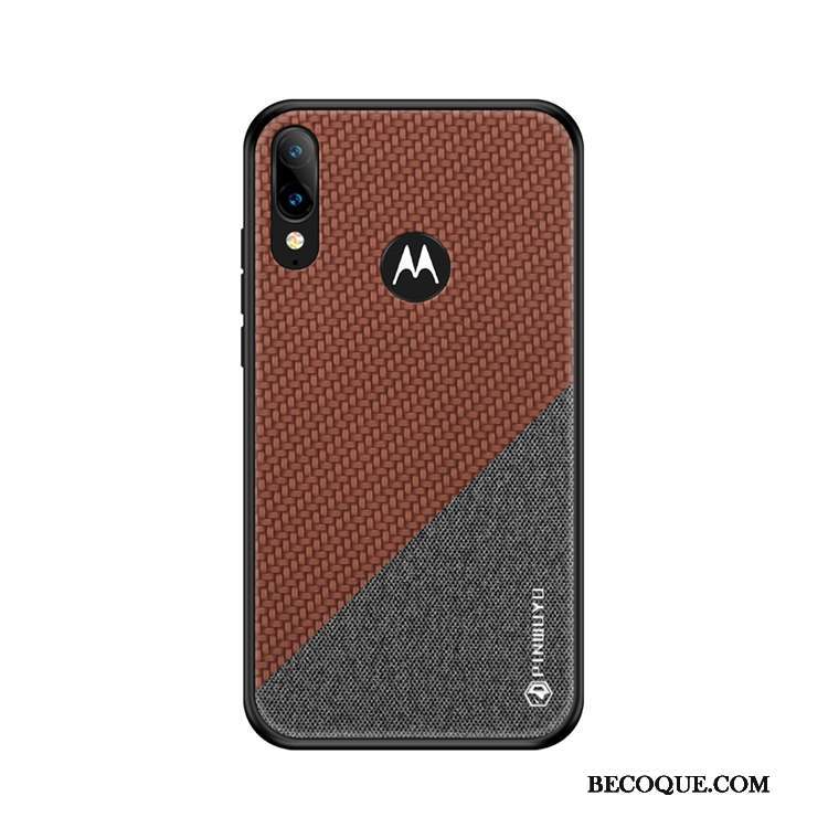 Moto E6 Plus Tissu Coque De Téléphone Toile Incassable Tout Compris Étui