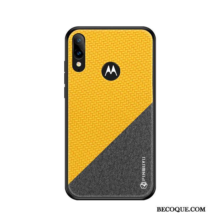 Moto E6 Plus Tissu Coque De Téléphone Toile Incassable Tout Compris Étui