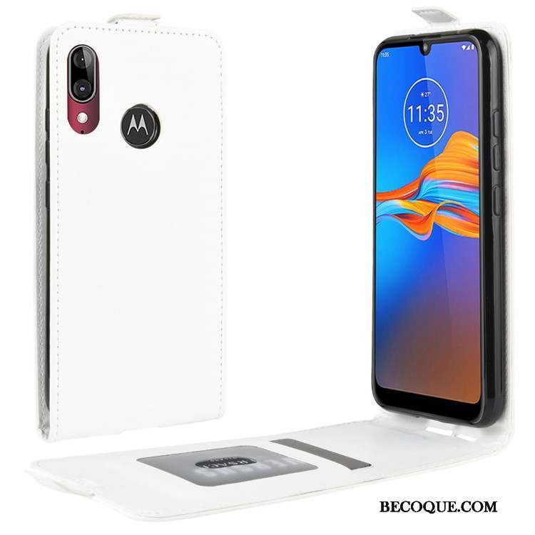 Moto E6 Plus Étui En Cuir Coque Incassable Housse De Téléphone Protection