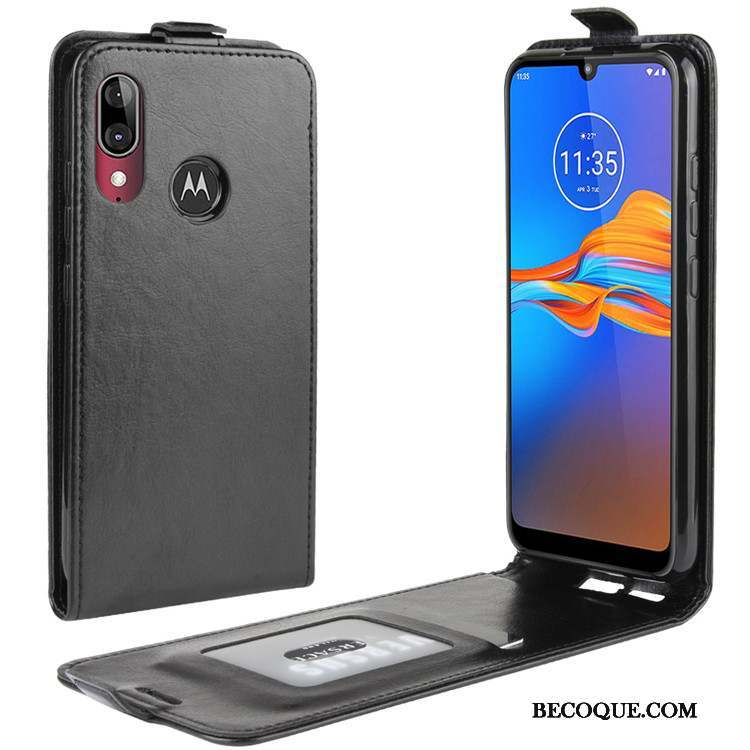 Moto E6 Plus Étui En Cuir Coque Incassable Housse De Téléphone Protection