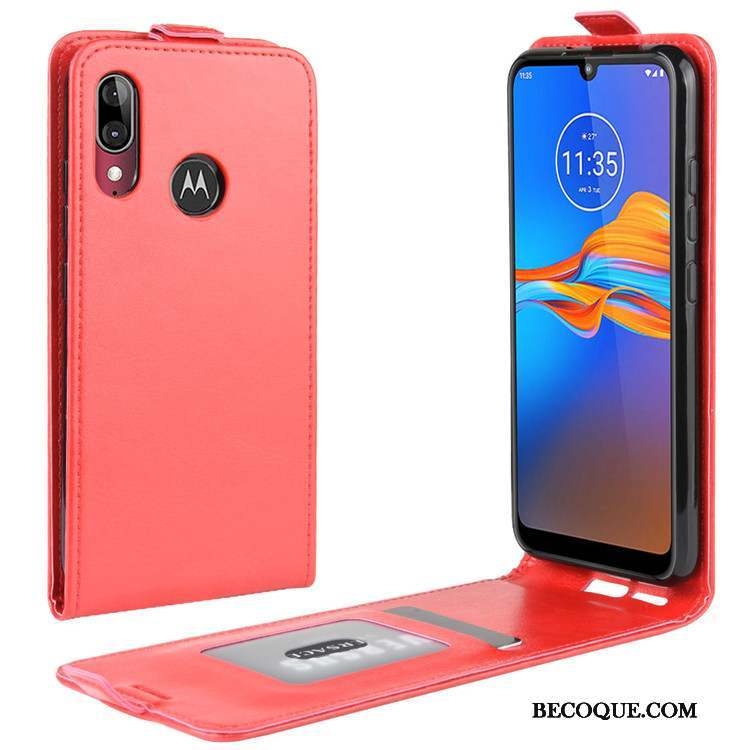 Moto E6 Plus Étui En Cuir Coque Incassable Housse De Téléphone Protection