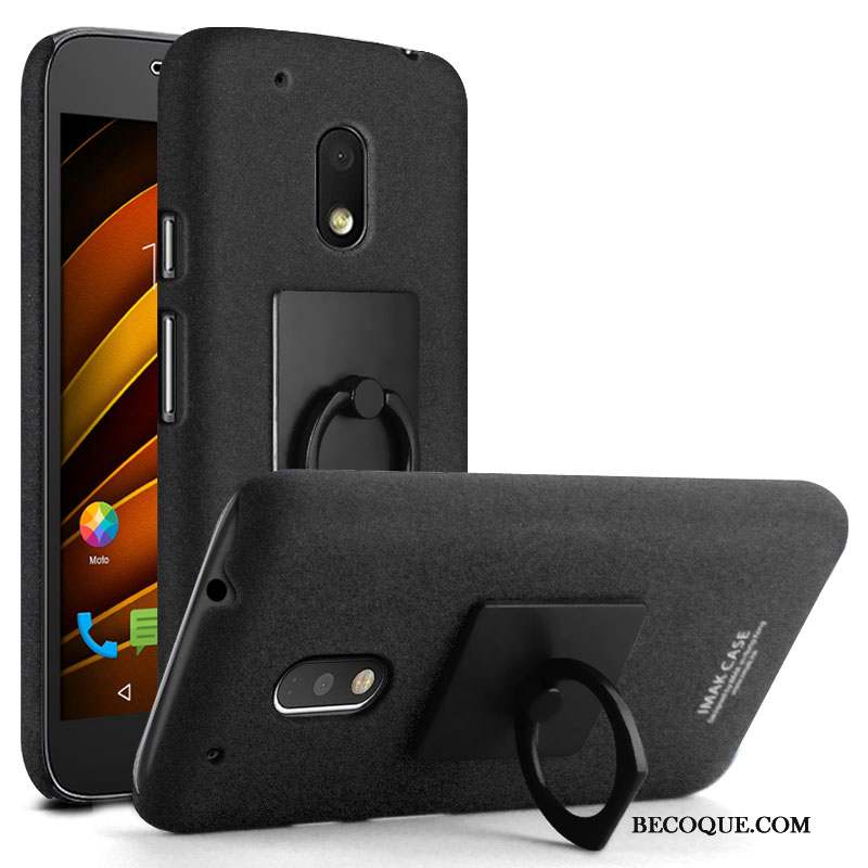 Moto G4 Play Coque Étui Noir Anneau Protection Sac Nouveau