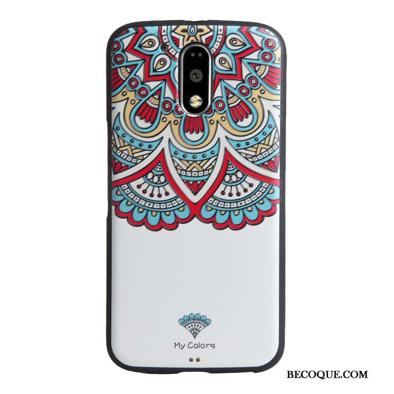 Moto G4 Play Dessin Animé Multicolore Protection Gaufrage Tendance Coque De Téléphone