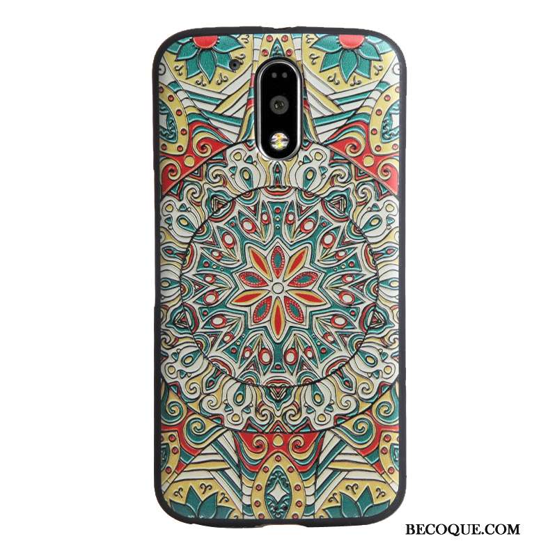 Moto G4 Play Dessin Animé Multicolore Protection Gaufrage Tendance Coque De Téléphone