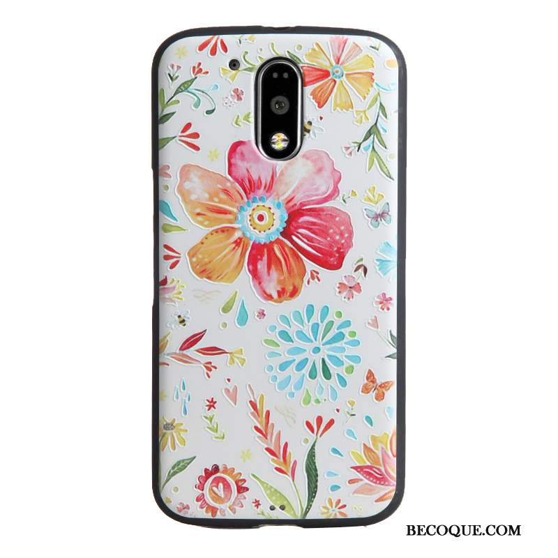 Moto G4 Play Dessin Animé Multicolore Protection Gaufrage Tendance Coque De Téléphone