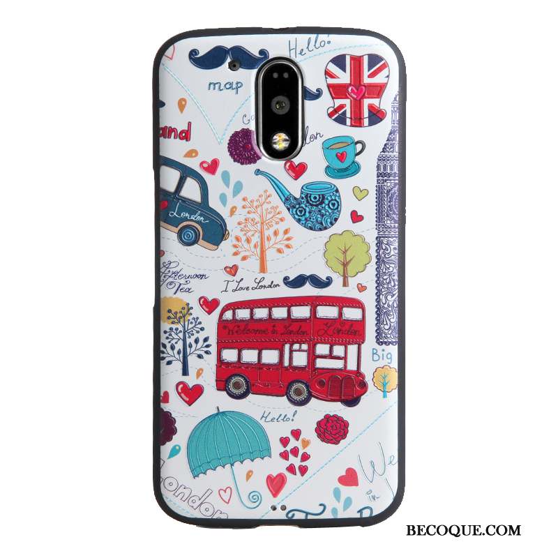 Moto G4 Play Dessin Animé Multicolore Protection Gaufrage Tendance Coque De Téléphone