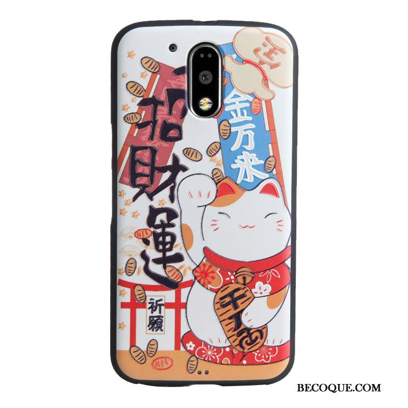 Moto G4 Play Dessin Animé Multicolore Protection Gaufrage Tendance Coque De Téléphone