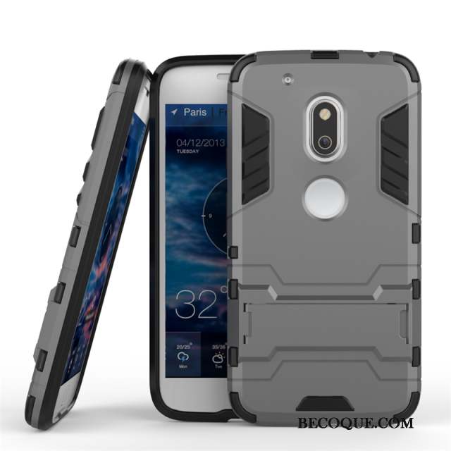 Moto G4 Play Or Étui Jupe Double Incassable Coque De Téléphone Protection