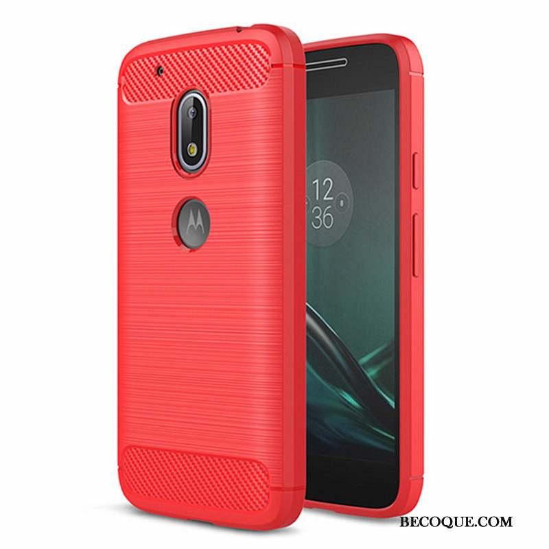 Moto G4 Play Protection Fluide Doux Silicone Coque Bleu Étui