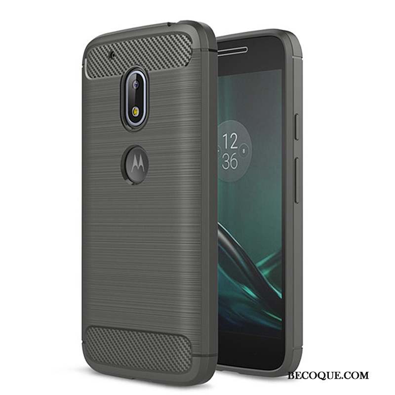 Moto G4 Play Protection Fluide Doux Silicone Coque Bleu Étui