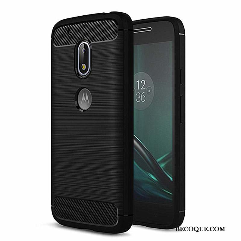 Moto G4 Play Protection Fluide Doux Silicone Coque Bleu Étui