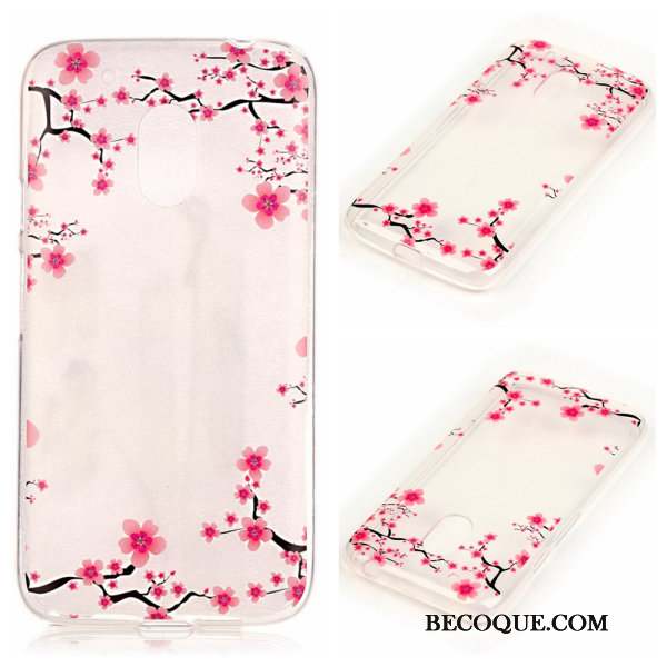 Moto G4 Play Transparent Bordure Coque De Téléphone Protection Rose Fluide Doux