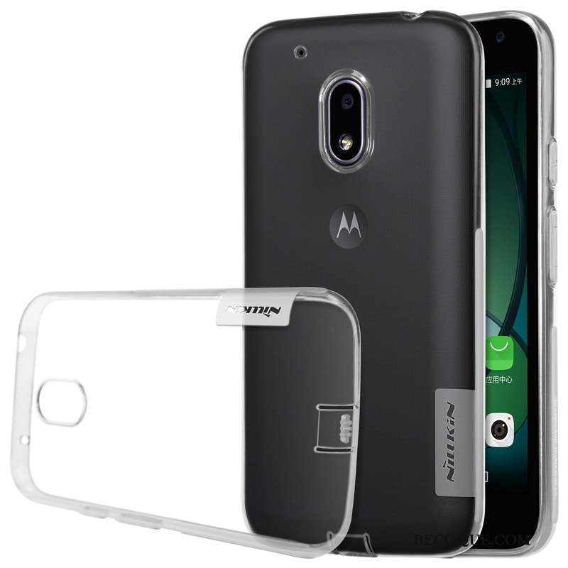 Moto G4 Play Transparent Coque De Téléphone Incassable Or Fluide Doux