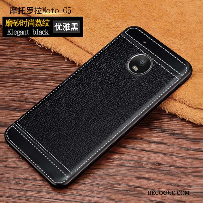 Moto G5 Business Fluide Doux Protection Coque De Téléphone Cuir Étui